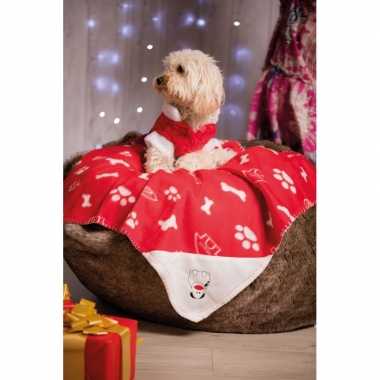 Fleece kerst deken voor honden