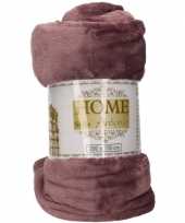 Fleece deken plaid antiek paars 150 x 200 cm